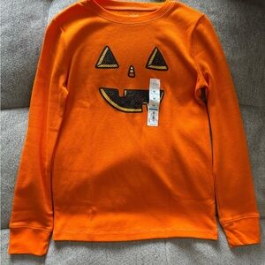 Jumping Beans Orange Pumpkin Long Sleeve Tee